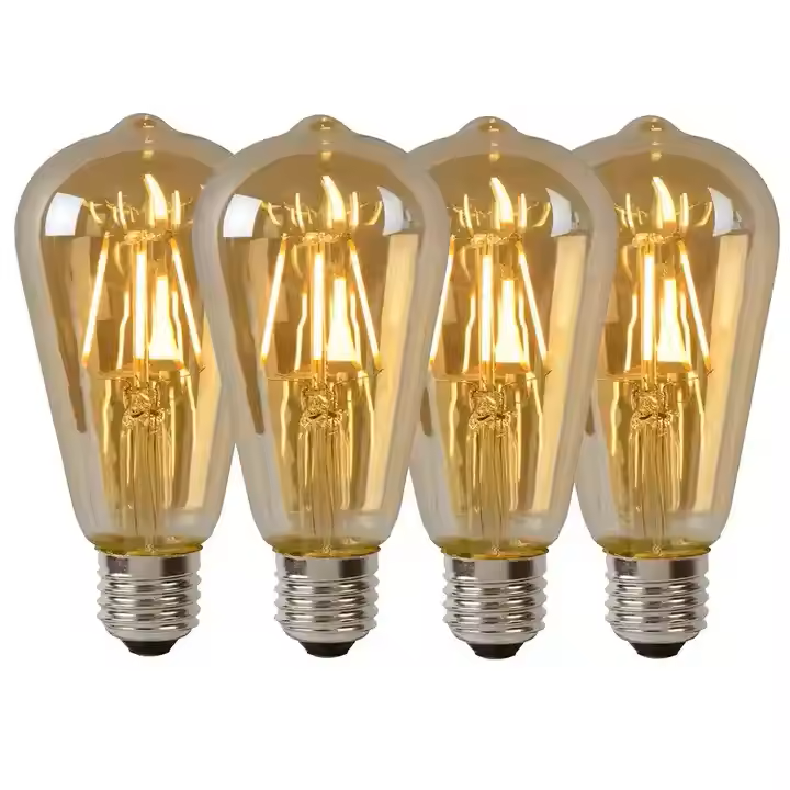 Pre-Order 40 days LED E27 ST64 Filament Bulb Amber-4W - thebens