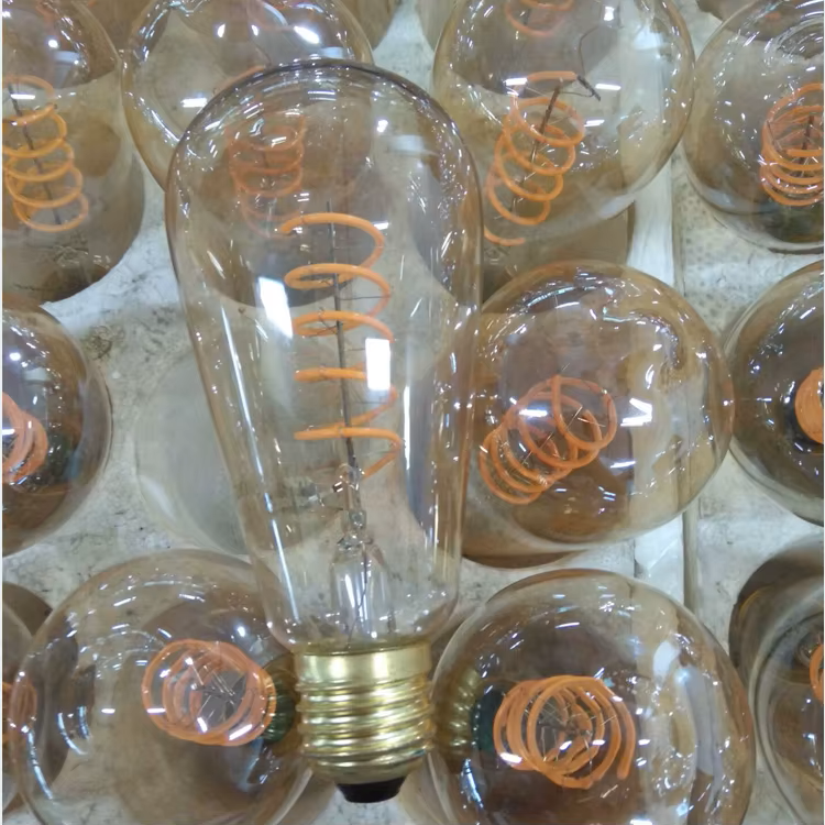 Pre-Order 40 days LED E27 ST64 Filament Bulb Amber Soft-4W - thebens