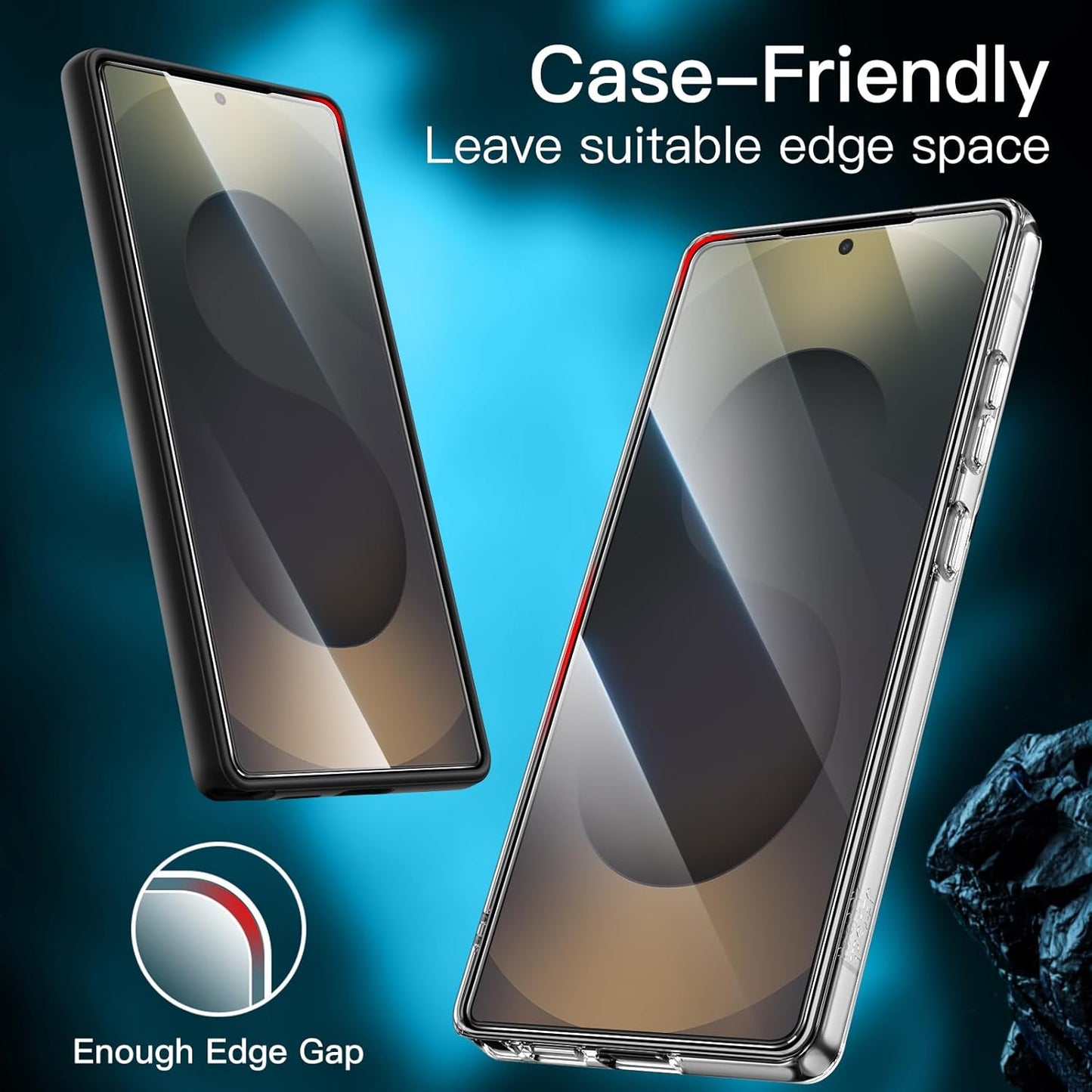 Screen Protector for Samsung Galaxy S25 Ultra 5G, Tempered Glass Film, Fingerprint ID Compatible, HD Clear