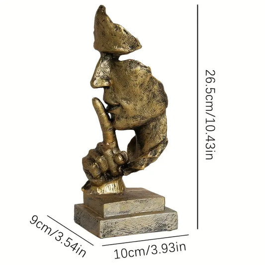 Elegant Silent Men Resin Sculpture - thebens