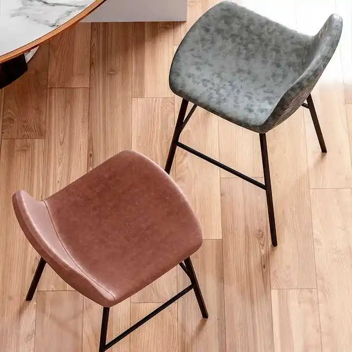 Pre-Order PU Leather Retro Industrial Style Bar Stool JYBC-108-BROWN - thebens