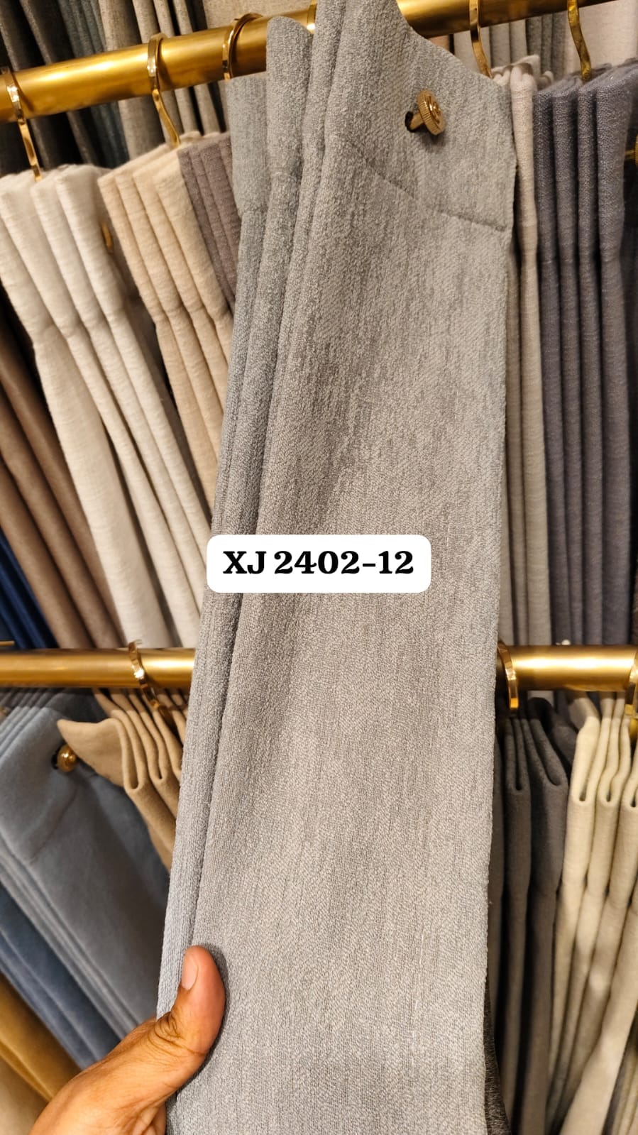 European Style Sun blocking Matt Faux Linen Curtain XJ 2402-12 - thebens