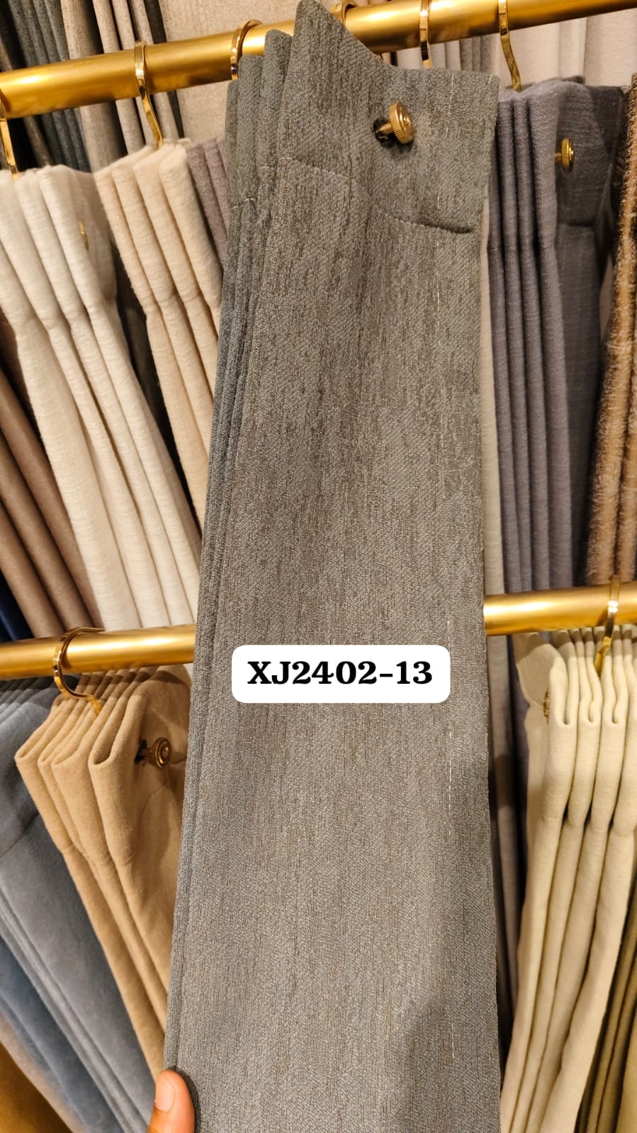 European Style Sun blocking Matt Faux Linen Curtain XJ 2402-13 - thebens