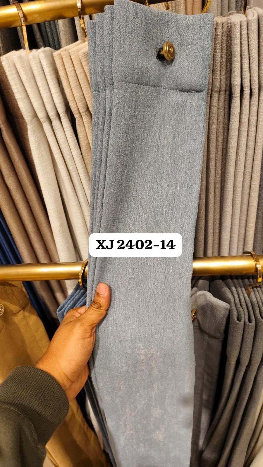 European Style Sun Blocking Matt Faux Linen Curtain XJ 2402-14 - thebens