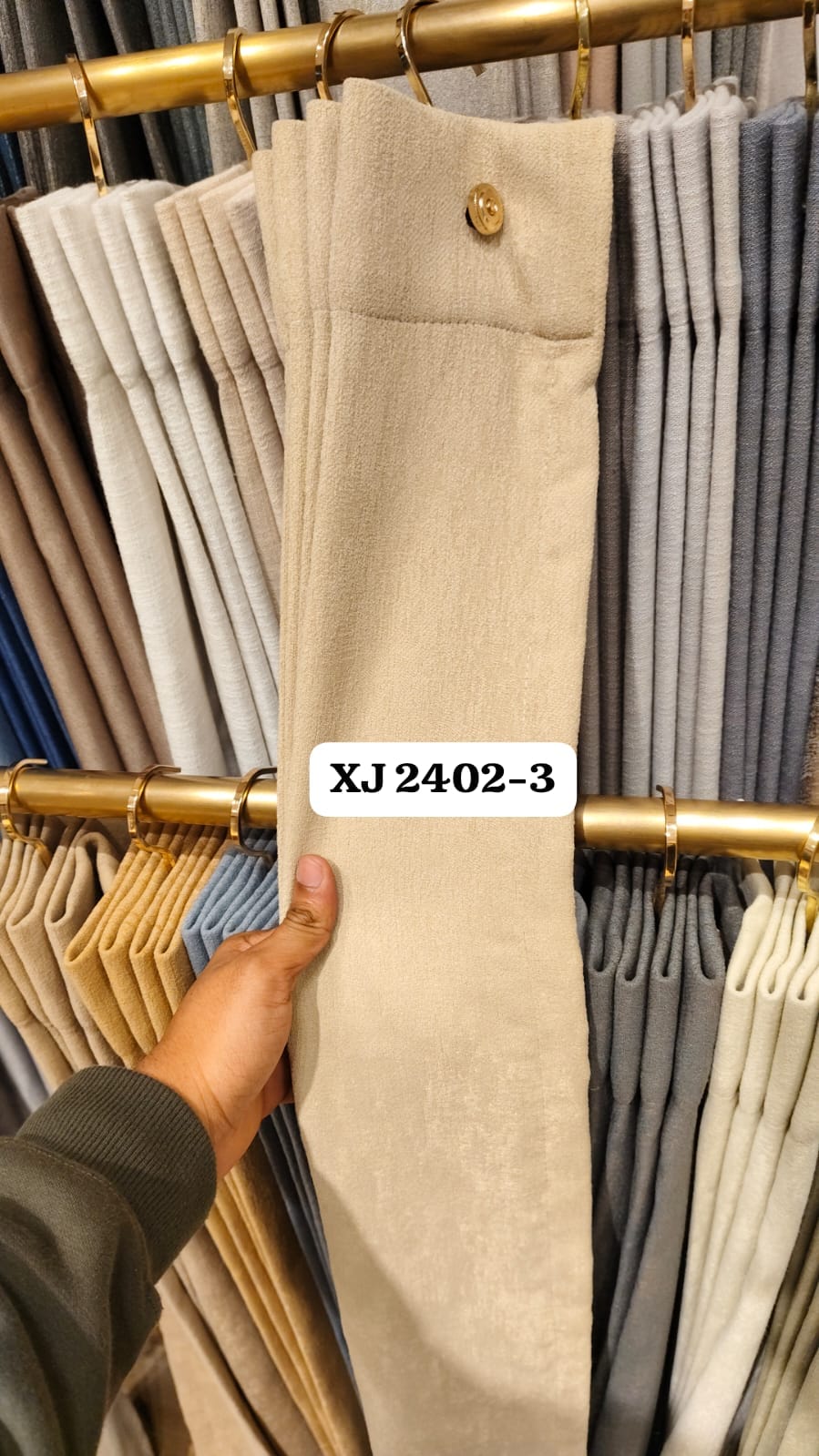 European Style Sun blocking Matt Faux Linen Curtain XJ 2402-3 - thebens