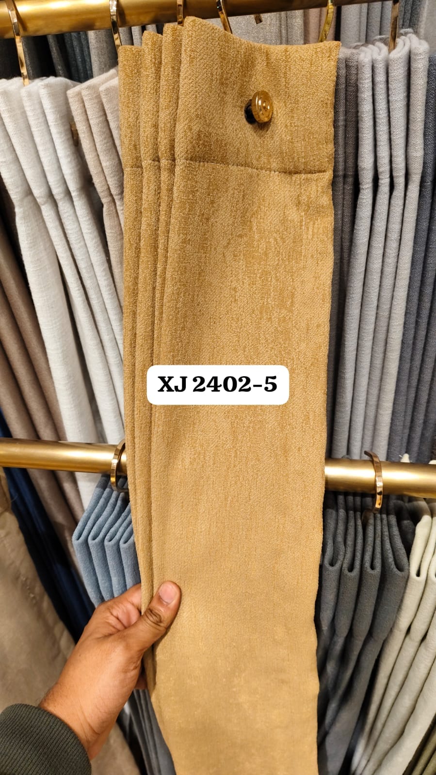 European Style Sun blocking Matt Faux Linen Curtain XJ 2402-5 - thebens