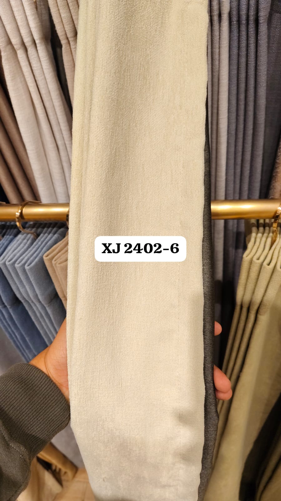 European Style Sun blocking Matt Faux Linen Curtain XJ 2402-6 - thebens