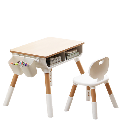 Wooden Kids Study Table and Chair Set-8833