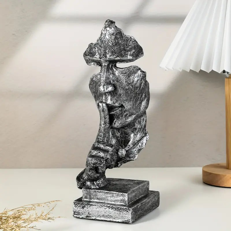Elegant Silent Men Resin Sculpture - thebens