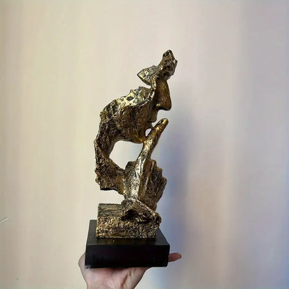 Elegant Silent Men Resin Sculpture - thebens