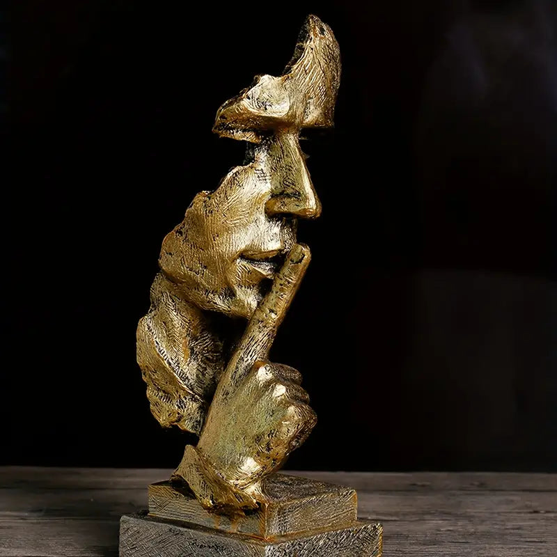 Elegant Silent Men Resin Sculpture - thebens