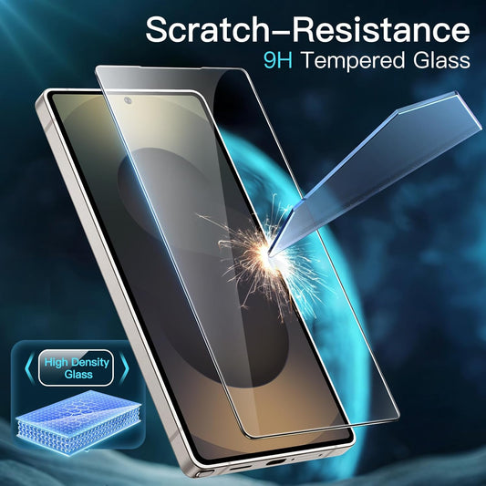 Screen Protector for Samsung Galaxy S25 Ultra 5G, Tempered Glass Film, Fingerprint ID Compatible, HD Clear