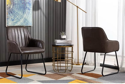 65 Days Pre-order Metal Frame Nordic Leather Dining Chair LR-8007 - thebens