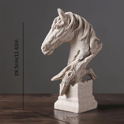 European Vintage Horse Head Sculpture - thebens