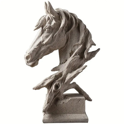 European Vintage Horse Head Sculpture - thebens