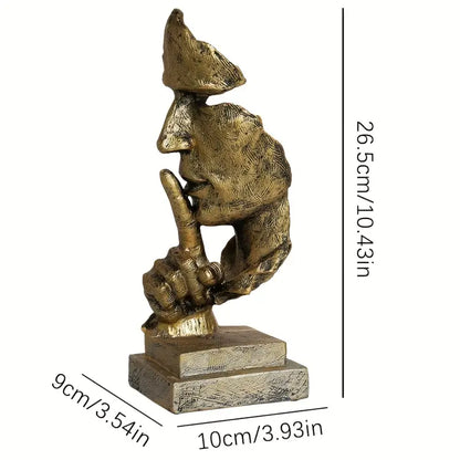 Elegant Silent Men Resin Sculpture - thebens