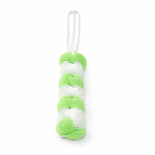 Stretchable Braided Body Bath Shower Sponge GREEN