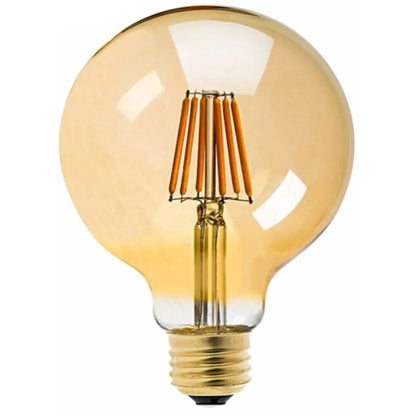 G125 LED Filament Bulb – Amber Glass Shell (4W, 2700K, E27) - thebens