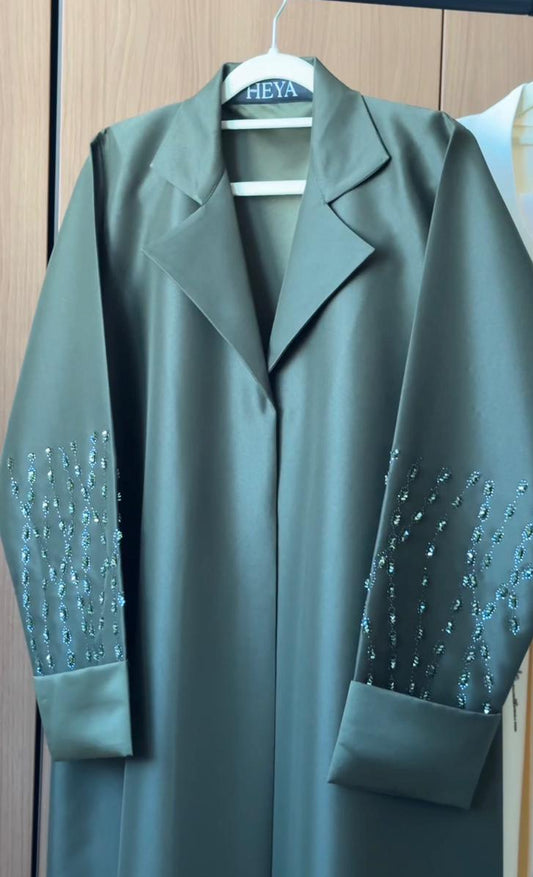 HEYA Green Crystal Abaya