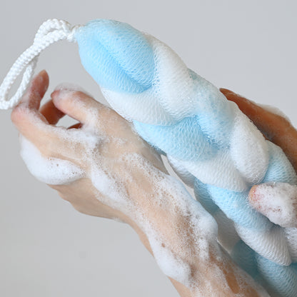 Stretchable Braided Body Bath Shower Sponge ORANGE