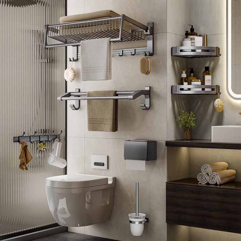 Pre-order Wall-Mounted Aluminum Bath Towel Rack P1220066-50cm