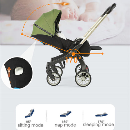 Deluxe 4-in-1 Travel System Baby Stroller BX01 – Green