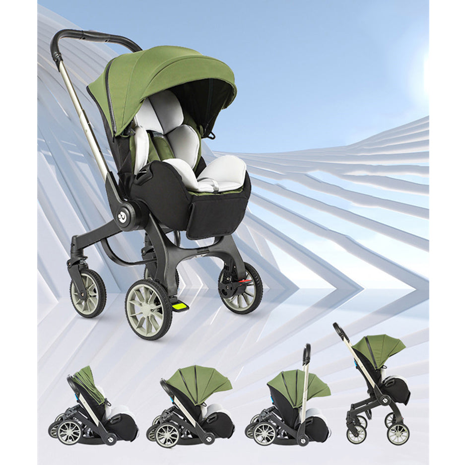 Deluxe 4-in-1 Travel System Baby Stroller BX01 – Green