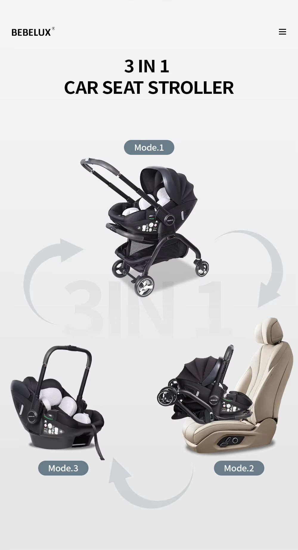 4-in-1 Foldable Baby Stroller S366
