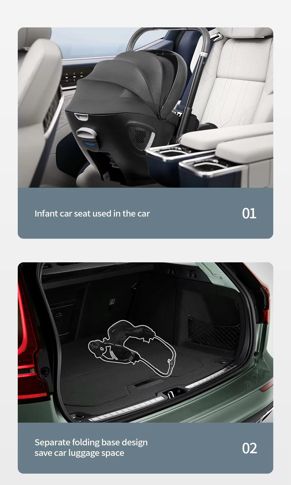 4-in-1 Foldable Baby Stroller S366