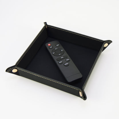 Foldable Decorative Leather Tray - ST1751 Black - thebens