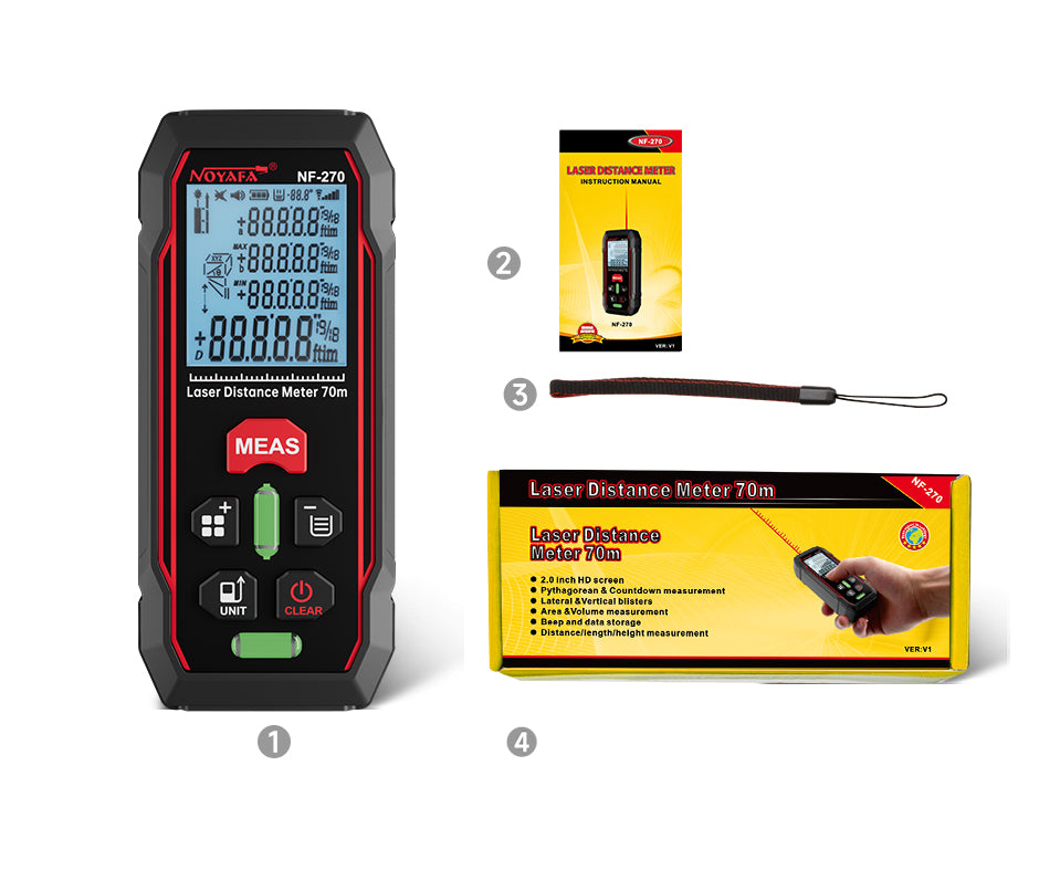 Digital Laser Measuring Tape 70m NF-270/70 Distance Meter