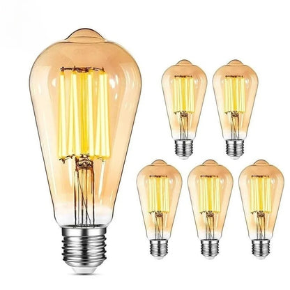 Pre-Order 40 days LED E27 ST64 Filament Bulb Amber-4W - thebens