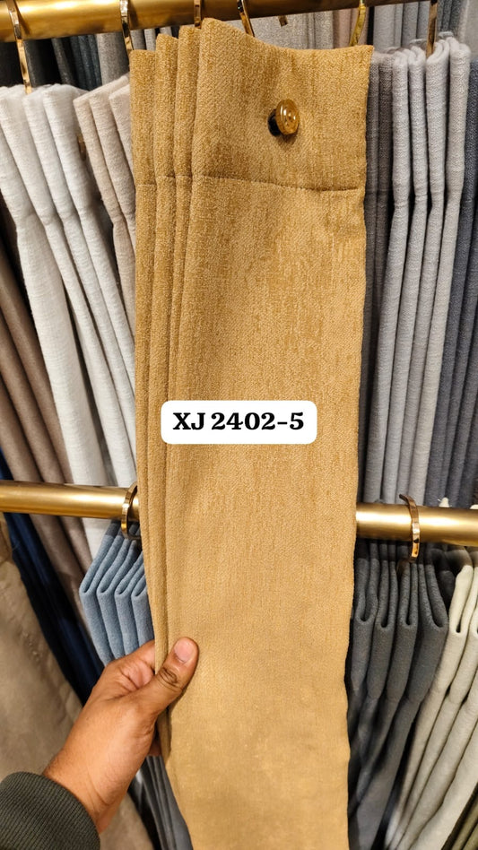 European Style Sun blocking Matt Faux Linen Curtain XJ 2402-5 - thebens