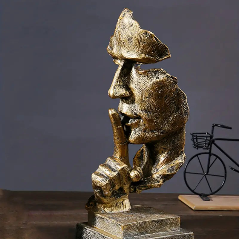 Elegant Silent Men Resin Sculpture - thebens