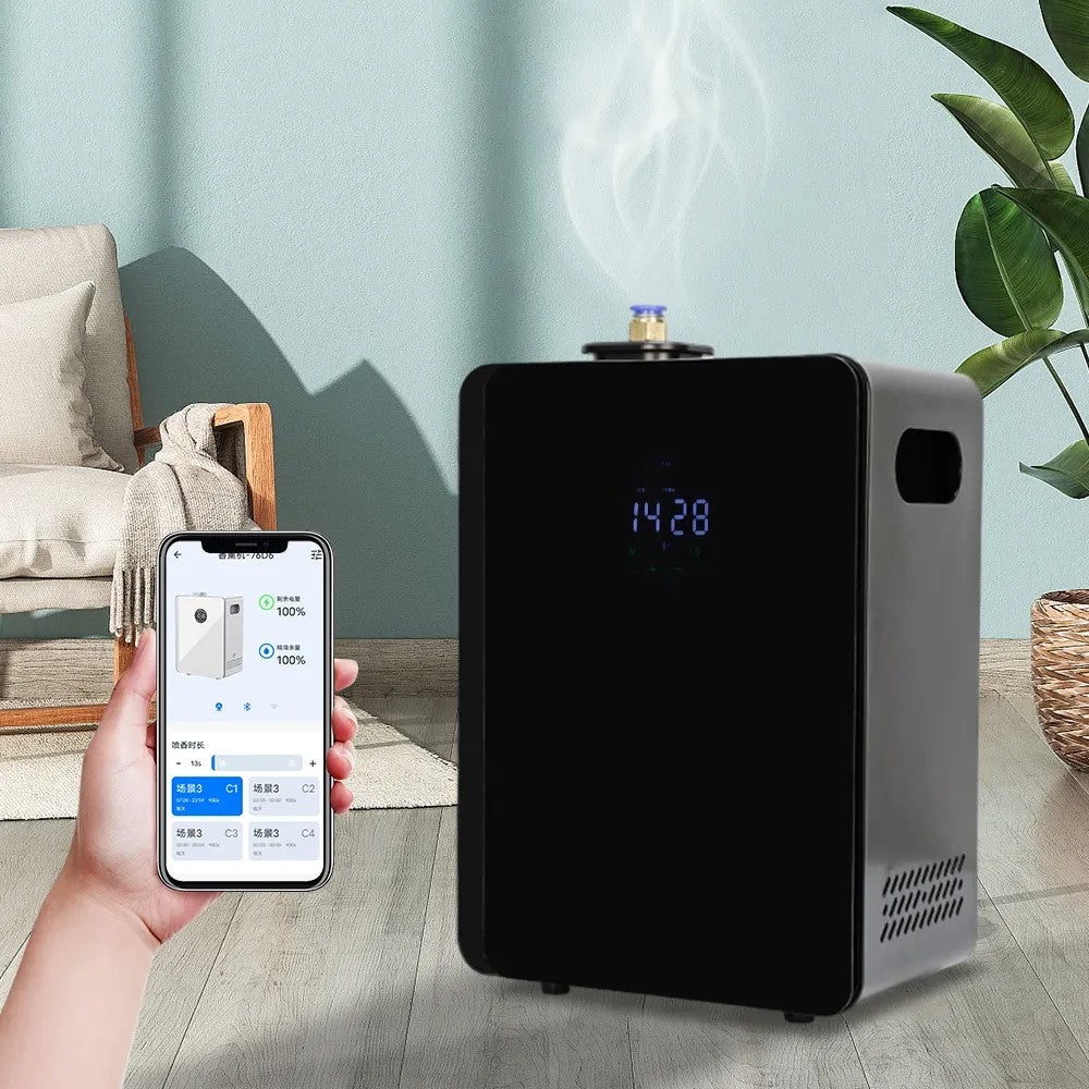 High Quality Smart 500ML HVAC Aroma Diffuser Machine MLK-3000M - BLACK - thebens