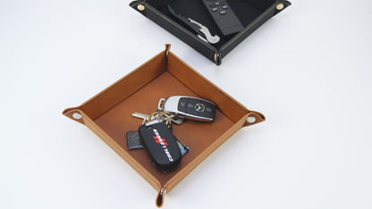 Foldable Decorative Leather Tray - ST1751 Black